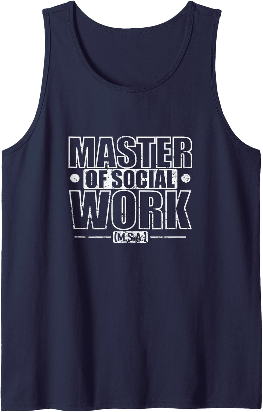 Master of Social Work Social Intervention Tank Top - Navy Blue