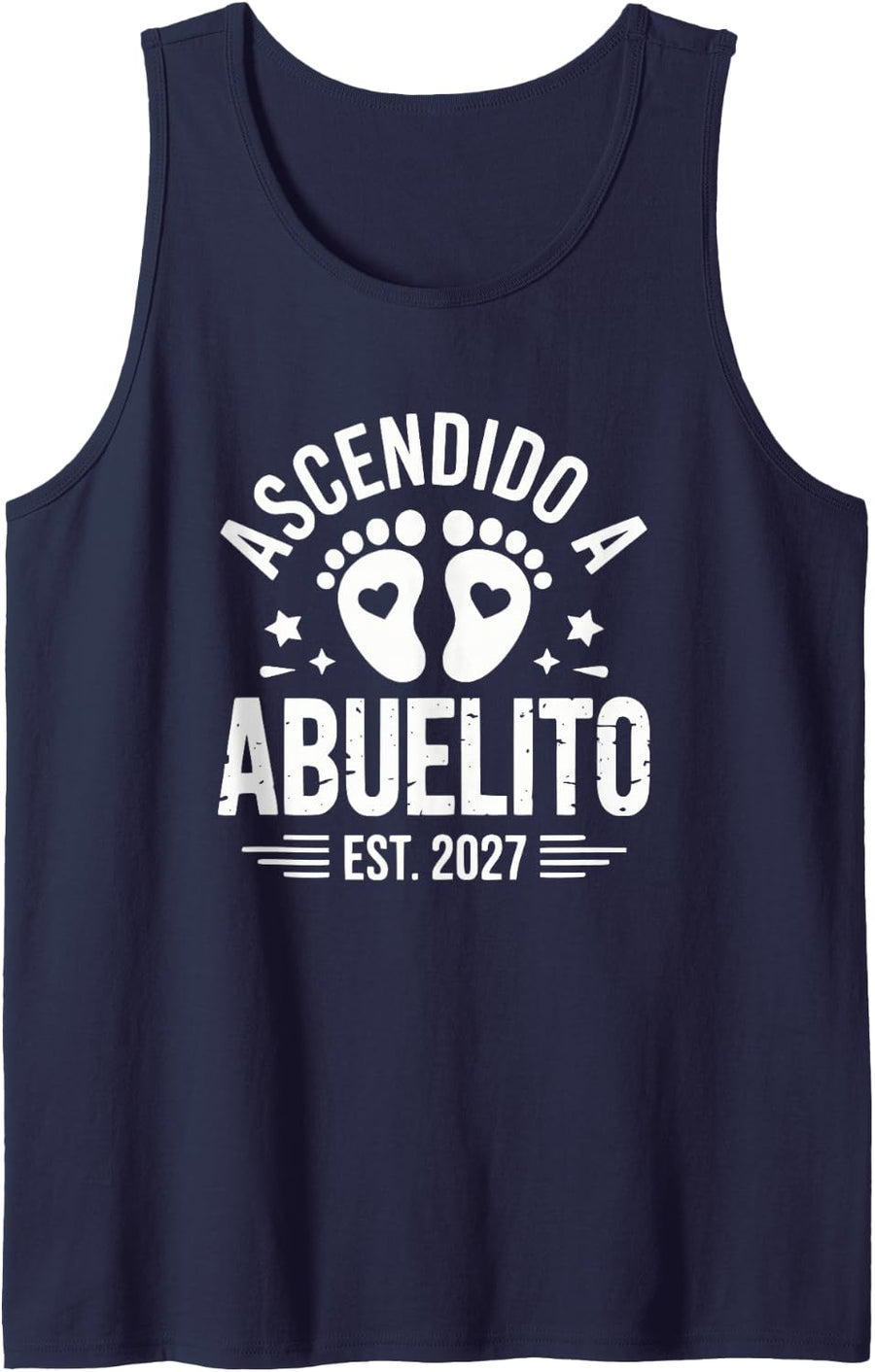 Men's Baby En Camino Ascendido A Abuelito Est 2027 Nieta Kid Tank Top - Navy Blue