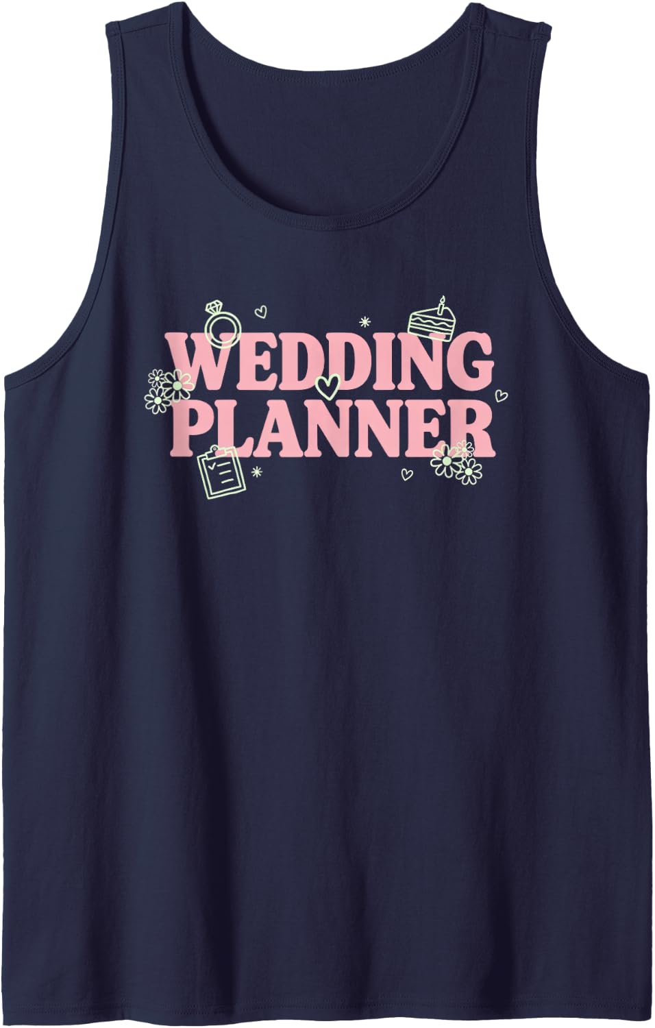 Wedding Planner Planning Coordinator Consultant Designer Sleeveless Tank Top - Navy Blue