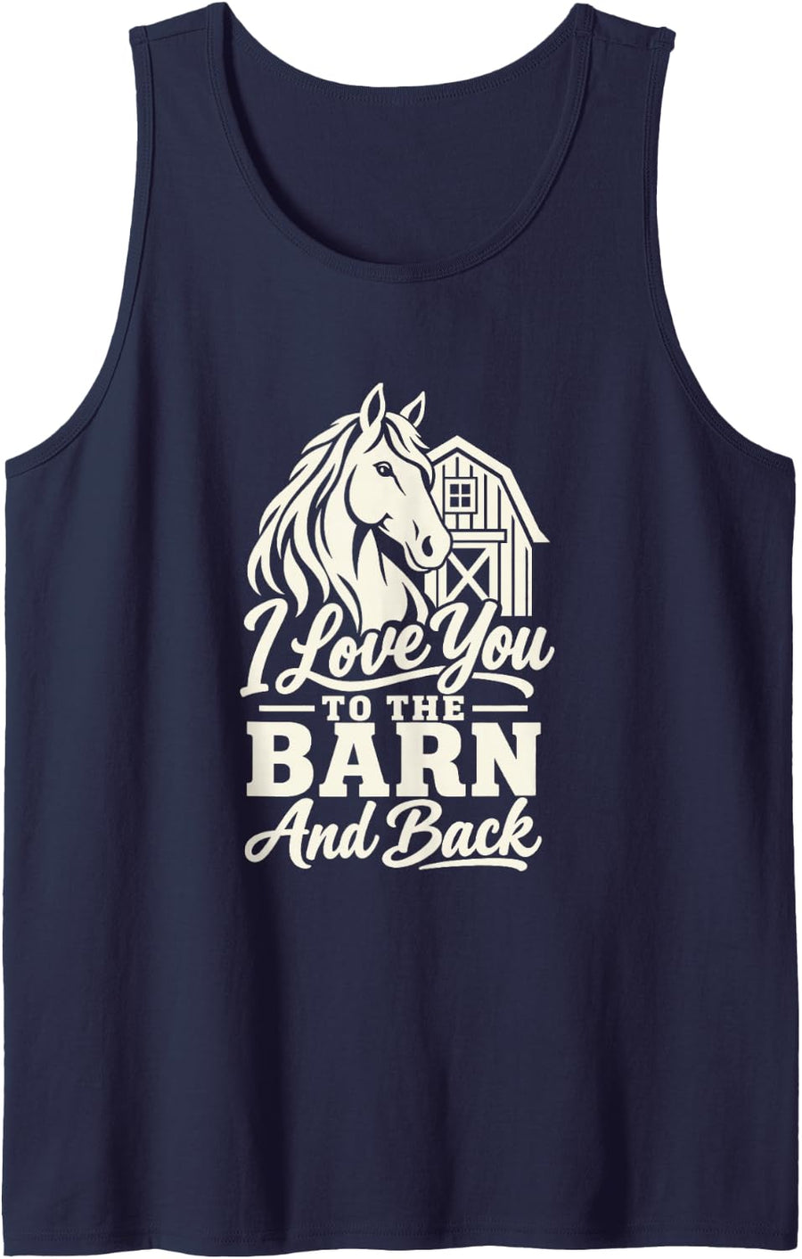 Funny Horses Horse Lover Barn Horseback Riding Woman Tank Top - Navy Blue