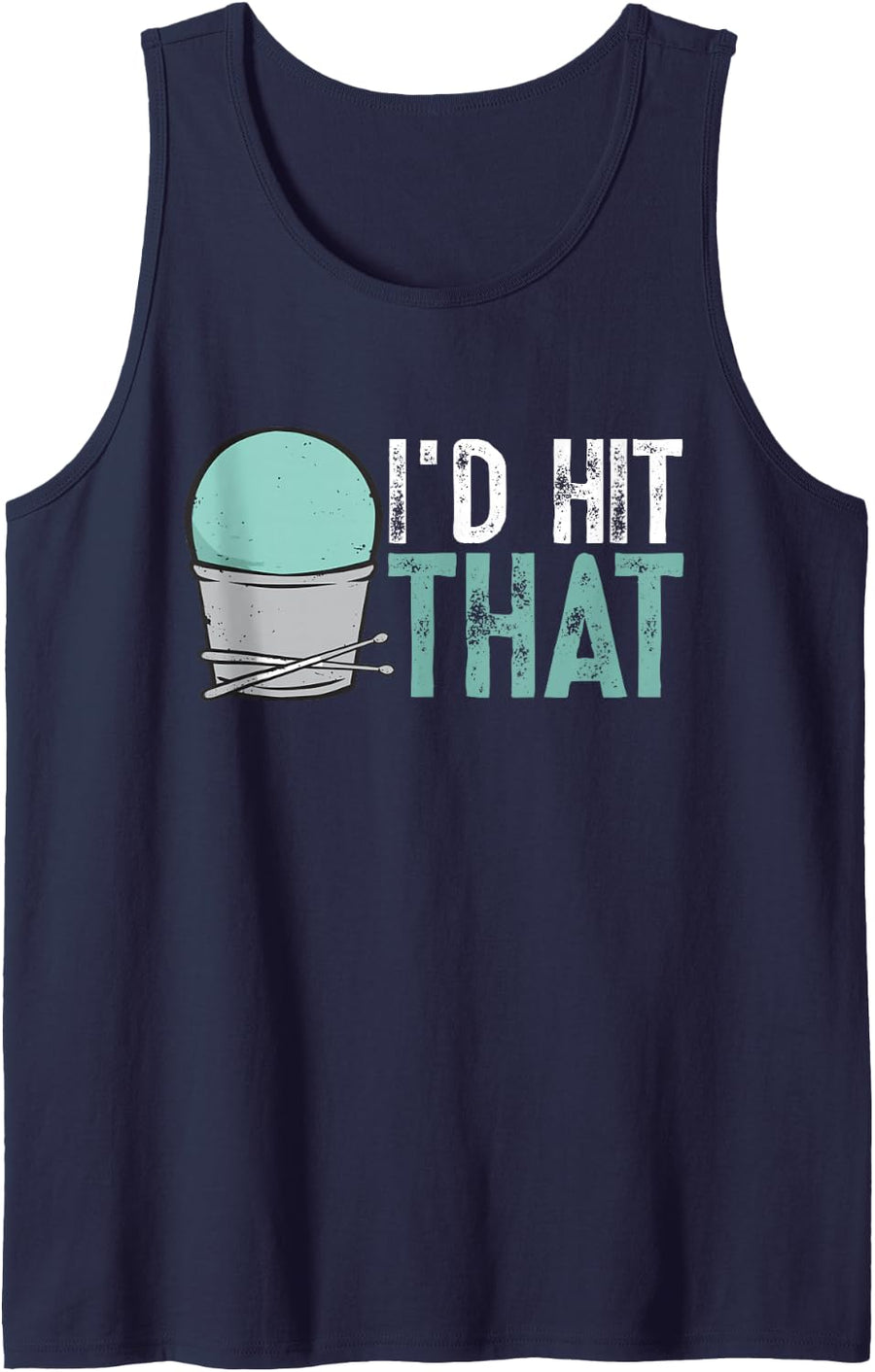 Cardio Drumming Gym Fitness Class Workout Tank Top - Navy Blue