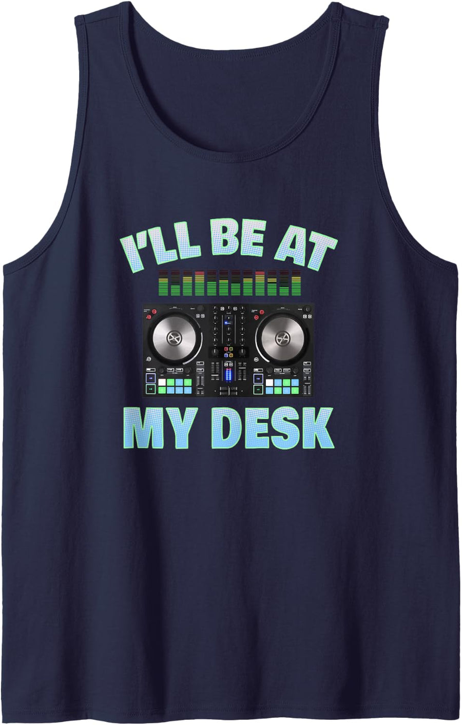 Sound Studio Engineer DJ Mixing Table Beat Sound Tech Tank Top - Navy Blue