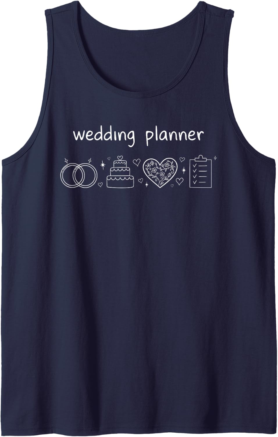 Wedding Planner Wedding Coordinator Consultant Designer Sleeveless Tank Top - Navy Blue