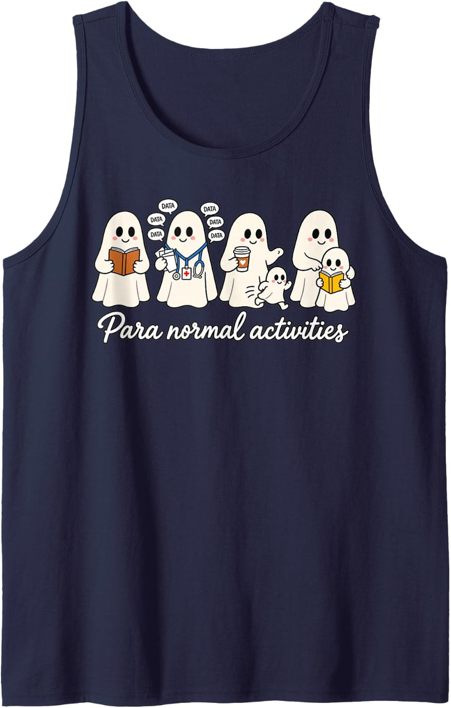 Paraprofessional Halloween Teacher, para Normal Activities Sleeveless Tank Top - Navy Blue