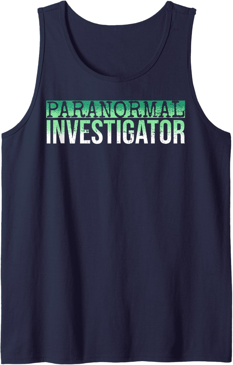 Paranormal Investigator Halloween Costume for Ghost Hunter Sleeveless Tank Top - Navy Blue