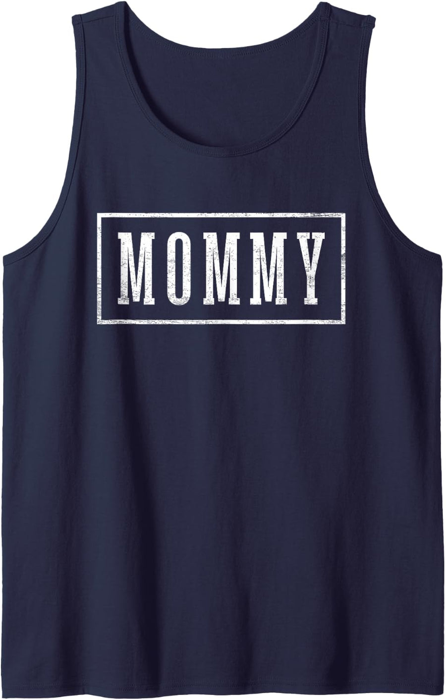 Mommy - Sleek Framed Design Mother's Day Mommy Tank Top - Navy Blue