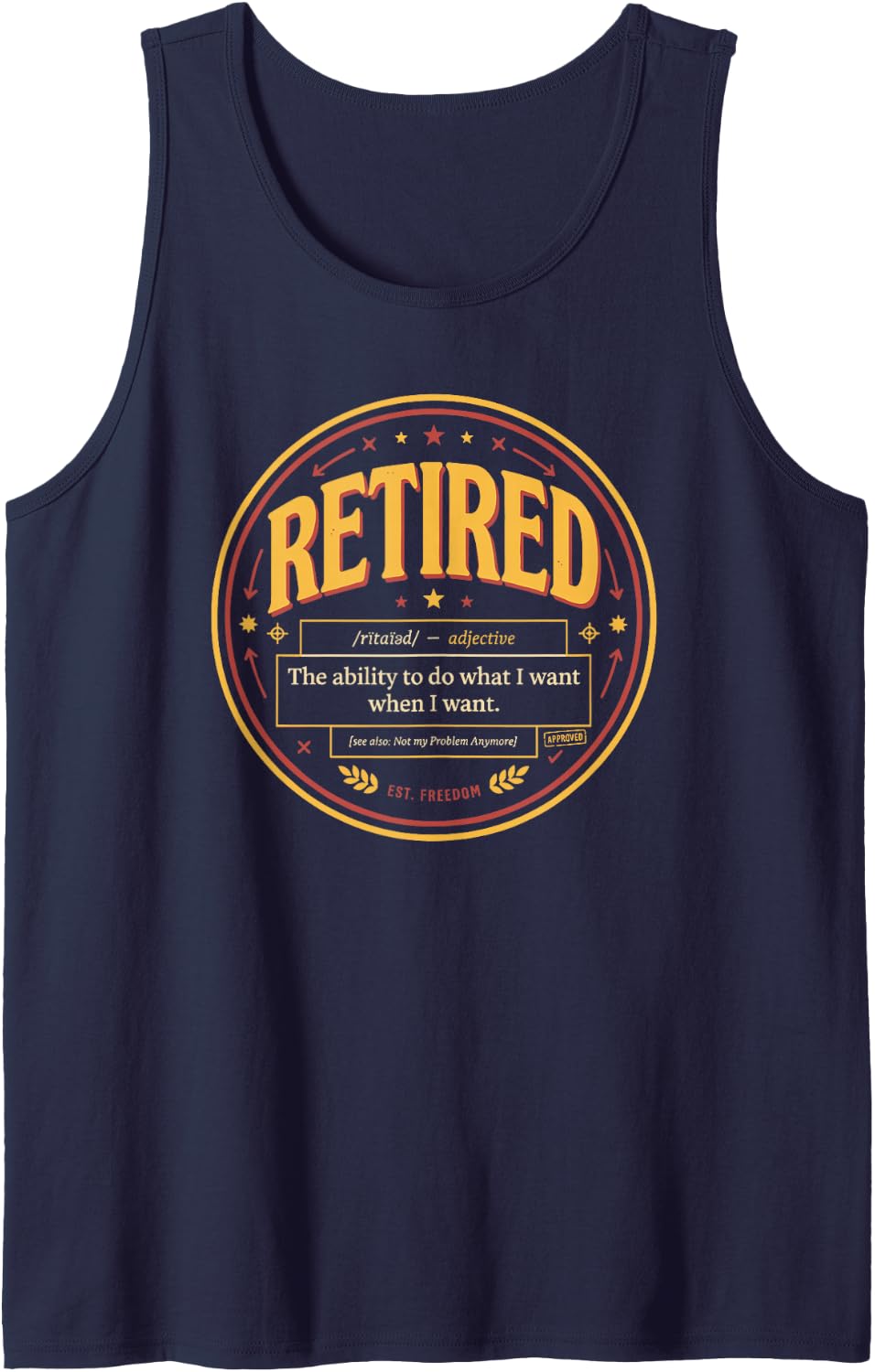 The Sarcastic Dictionary Humor for Dad Stepping Down Tank Top - Navy Blue