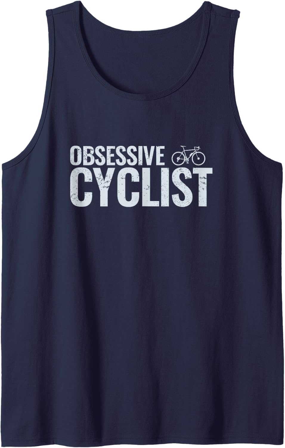 Obsessive Cyclist Bicycles Cycling Sleeveless Tank Top - Navy Blue