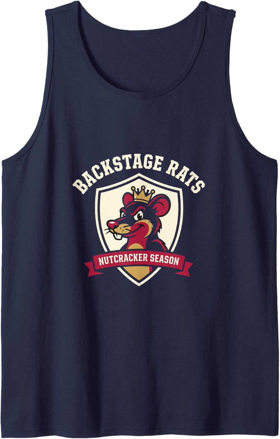 Backstage Rats Nutcracker Season Ballet Crew Tank Top - Navy Blue