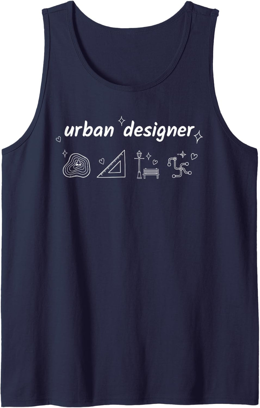 Urban Designer City Planner Town Planning Master Sleeveless Tank Top - Navy Blue