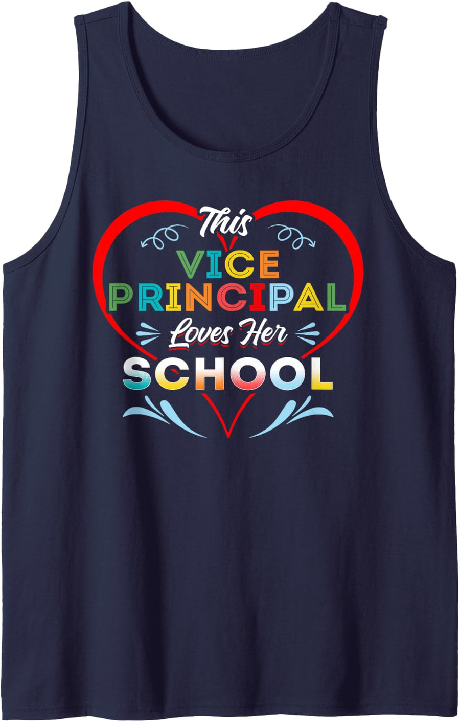 This Vice Principal Loves Her School Educator Sleeveless Tank Top - Navy Blue