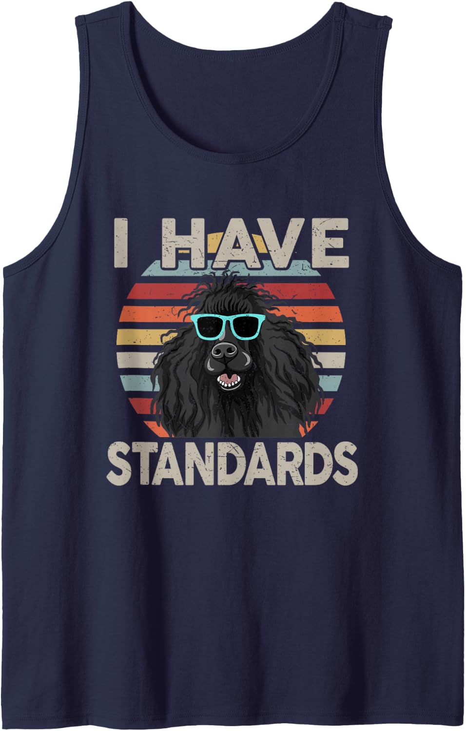 Funny I Have Standard Poodle Tank Top - Navy Blue