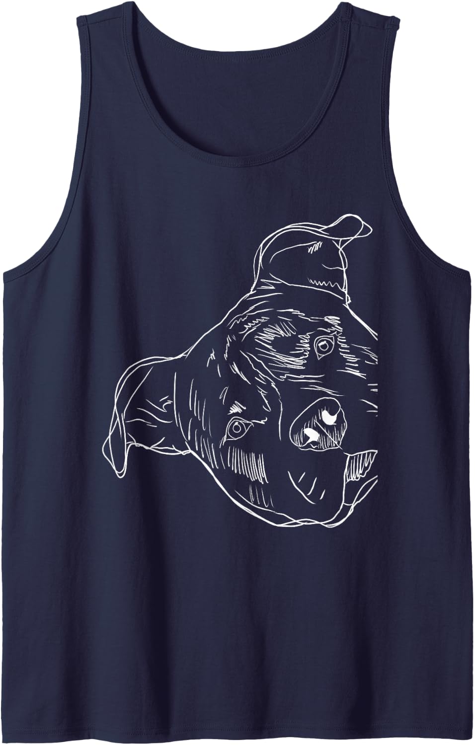 Funny Dog American Staffordshire Terrier Tank Top - Navy Blue