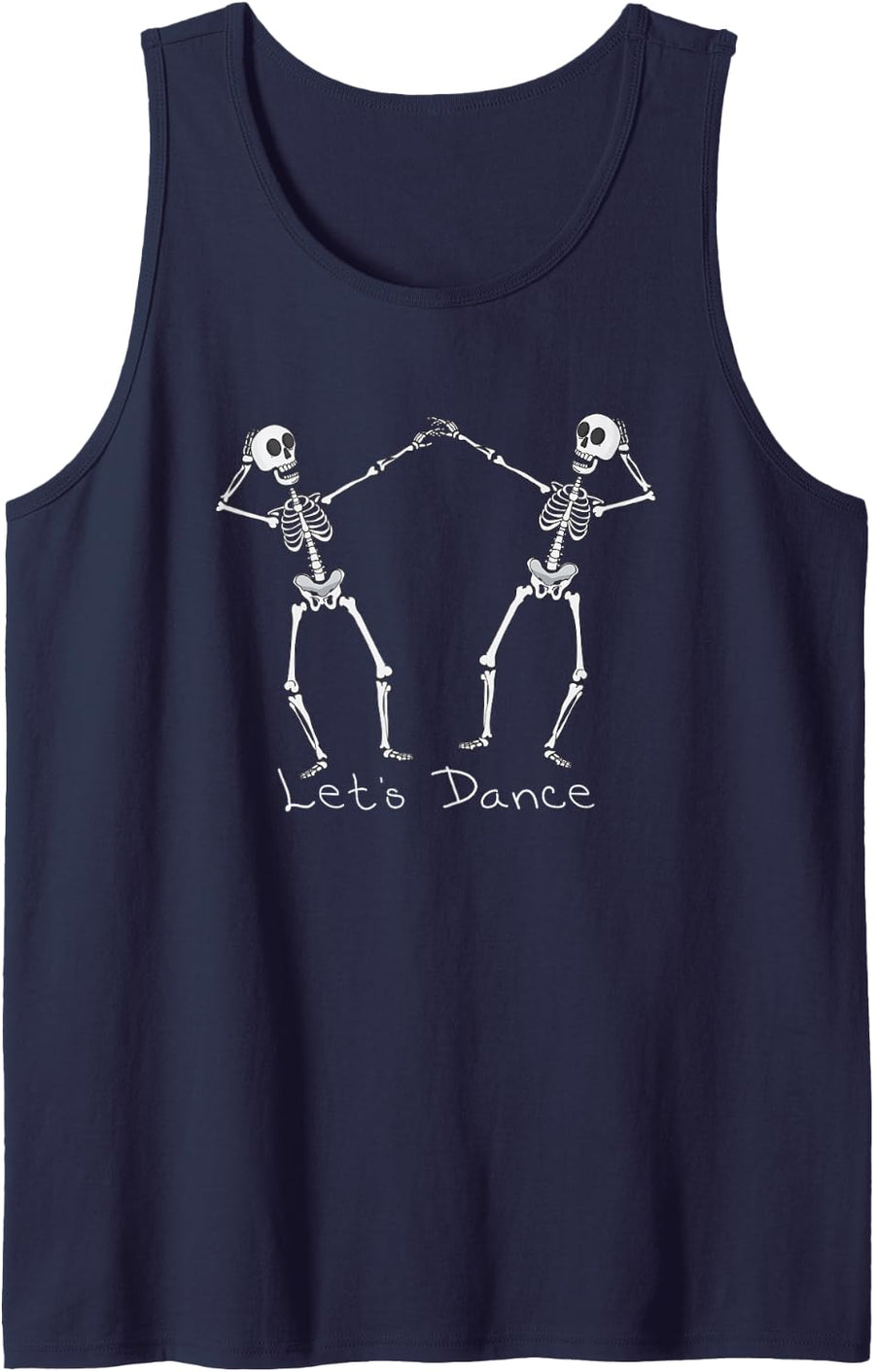 Dancing Skeletons During Halloween Tank Top - Navy Blue