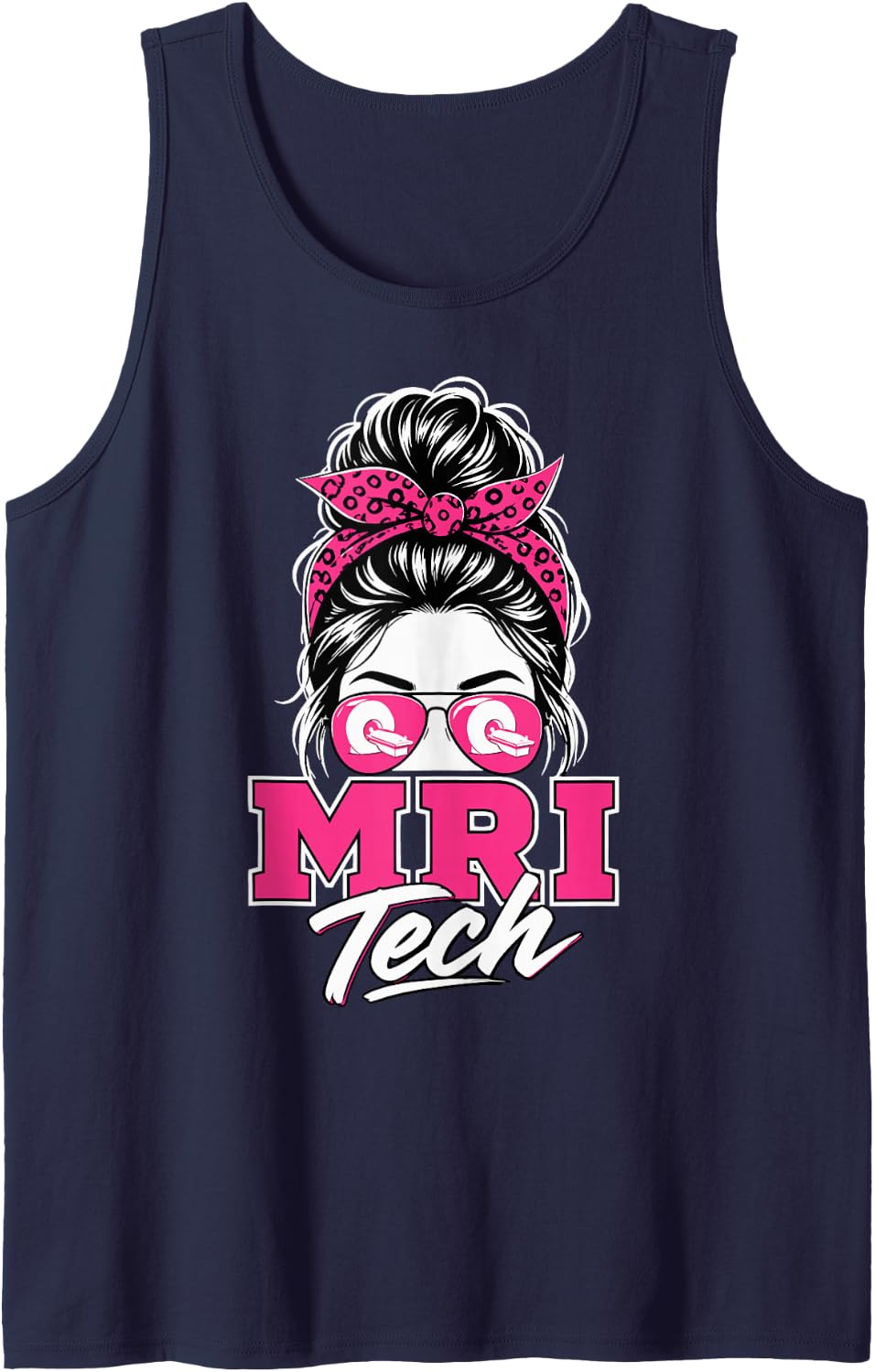 MRI Tech Sleeveless Tank Top - Navy Blue