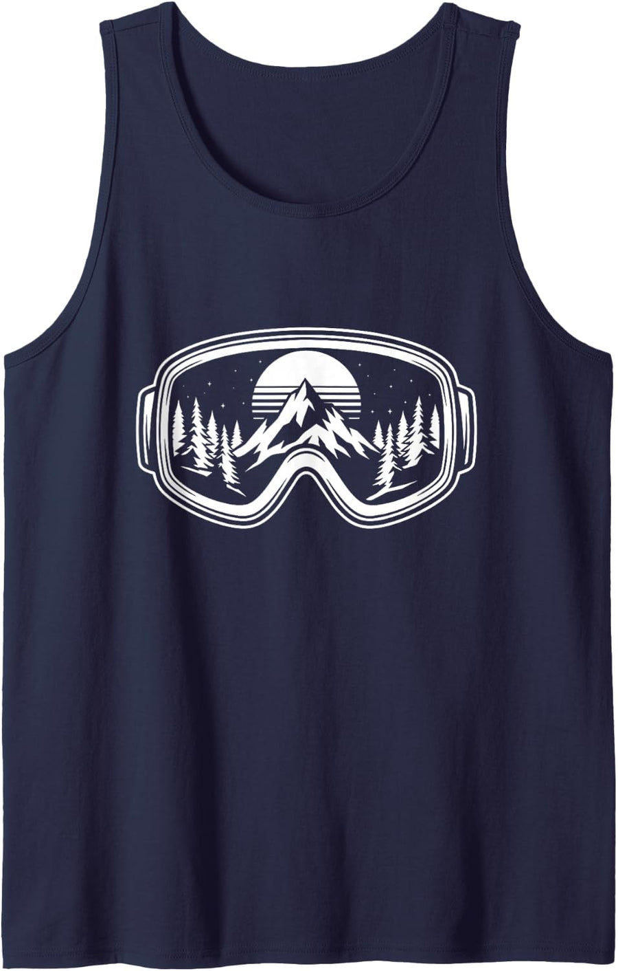Snowboarding Googles - Snowboarder Tank Top - Navy Blue