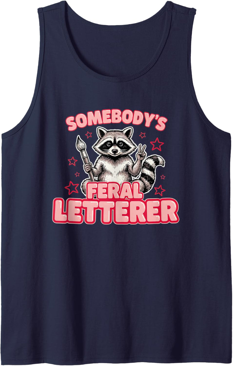Hand Lettering Hand Letterer Brush Modern Calligraphy Tank Top - Navy Blue