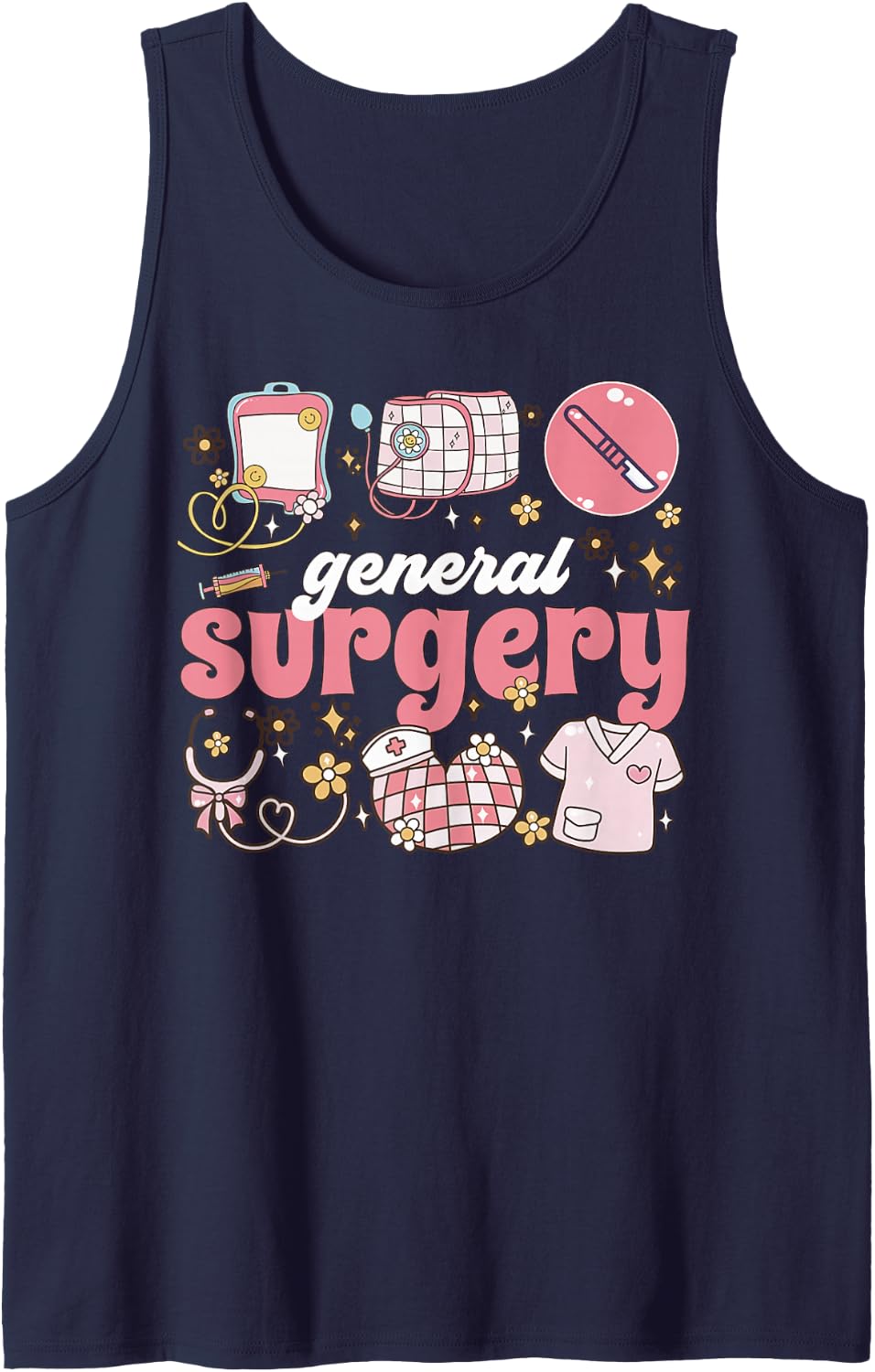 General Surgery Nurse Practitioner Scheduler Specialist Sleeveless Tank Top - Navy Blue