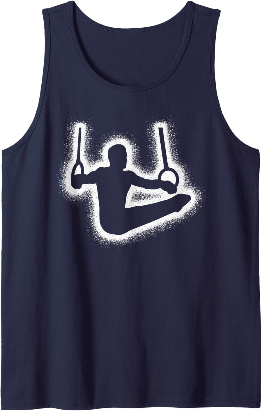 Gymnastics Sports Rings Kids Men Gymnast Sleeveless Tank Top - Navy Blue