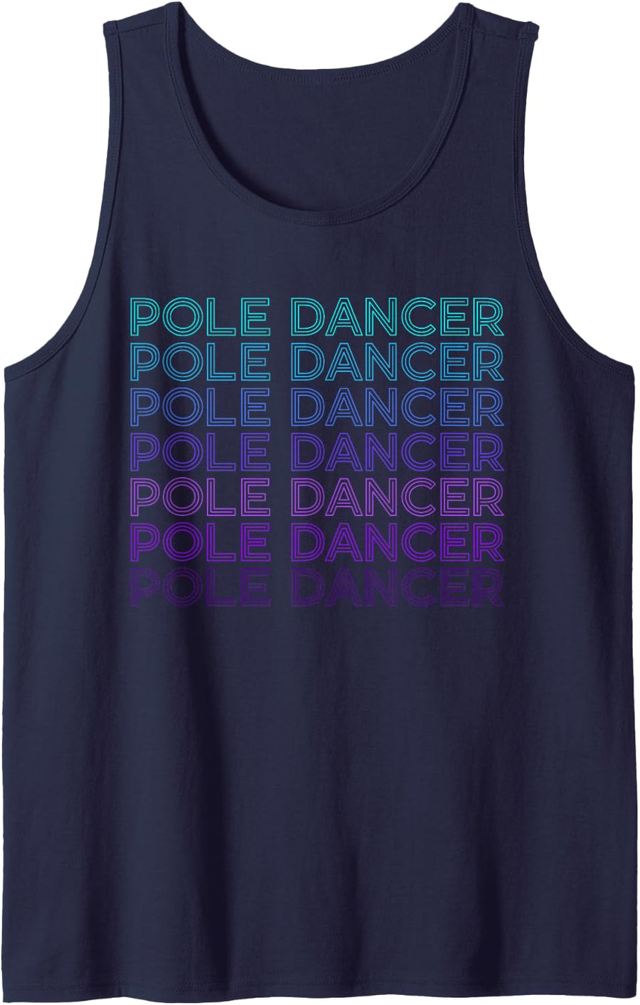 Pole Dancer Pole Dancing Retro Tank Top - Navy Blue