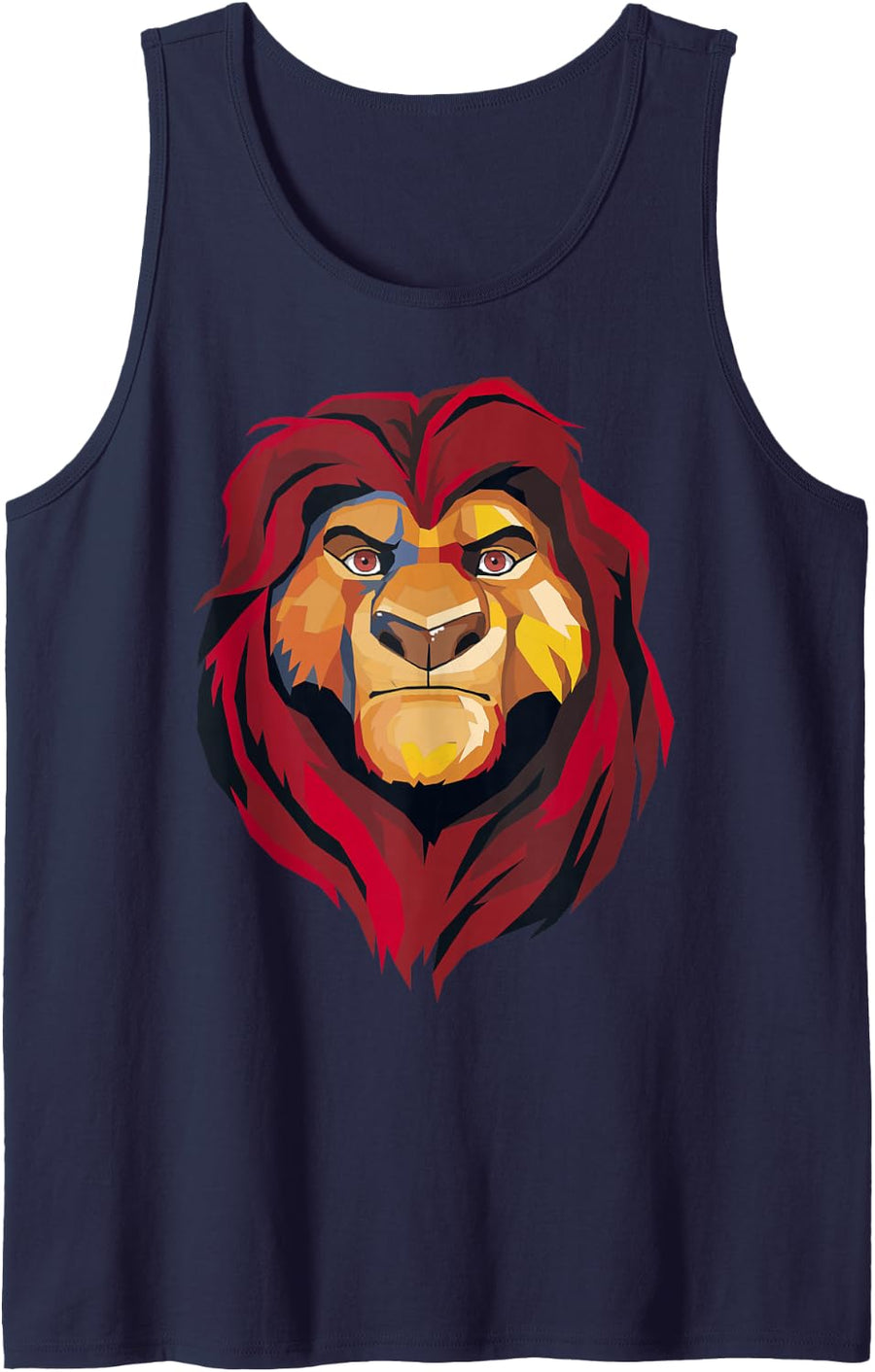 Disney The Lion King Mufasa Artistic Painted Portrait Tank Top - Navy Blue