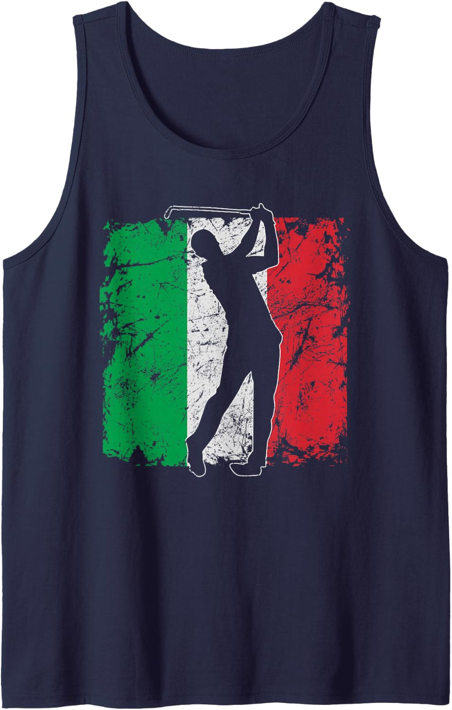 Golf Vintage Italia Italy Italian Flag Golf Player Tank Top - Navy Blue