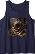 Vintage Deep Sea Diver Helmet Shipwreck Ocean Tank Top - Navy Blue