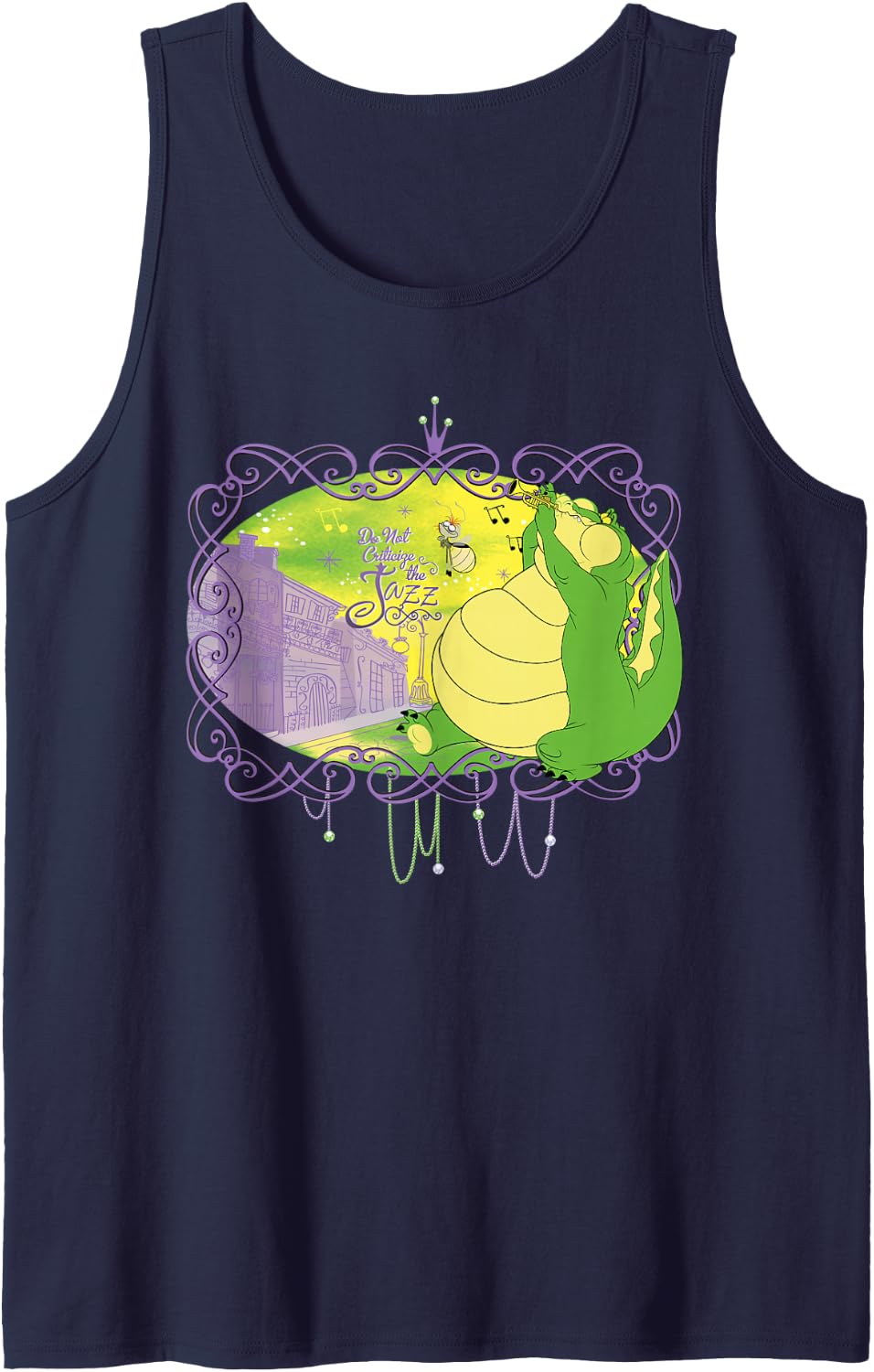 Disney The Princess and The Frog Louis and Ray Mardi Gras Tank Top - Navy Blue