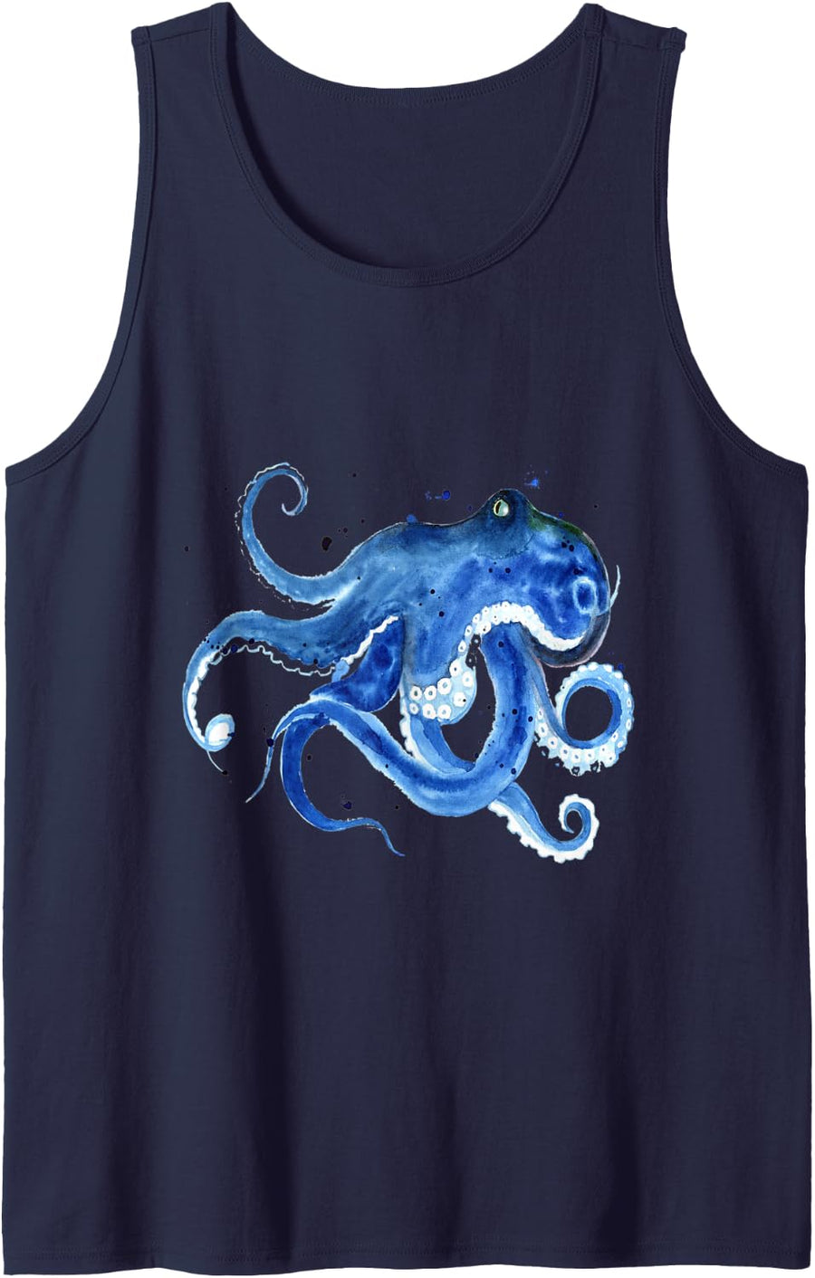Octopus T-Shirt - Cool Octopus Tshirt Men Women Tank Top - Navy Blue