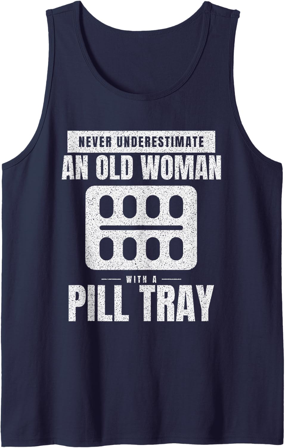 Pharmacist Retired Counter Script Dispensing Pharmacist Tank Top - Navy Blue