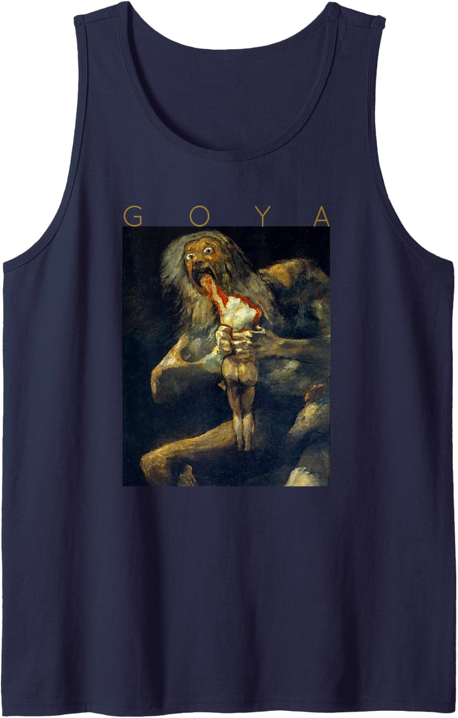 Francisco Goya - Saturn Devouring His Son - For Artists Sleeveless Tank Top - Navy Blue