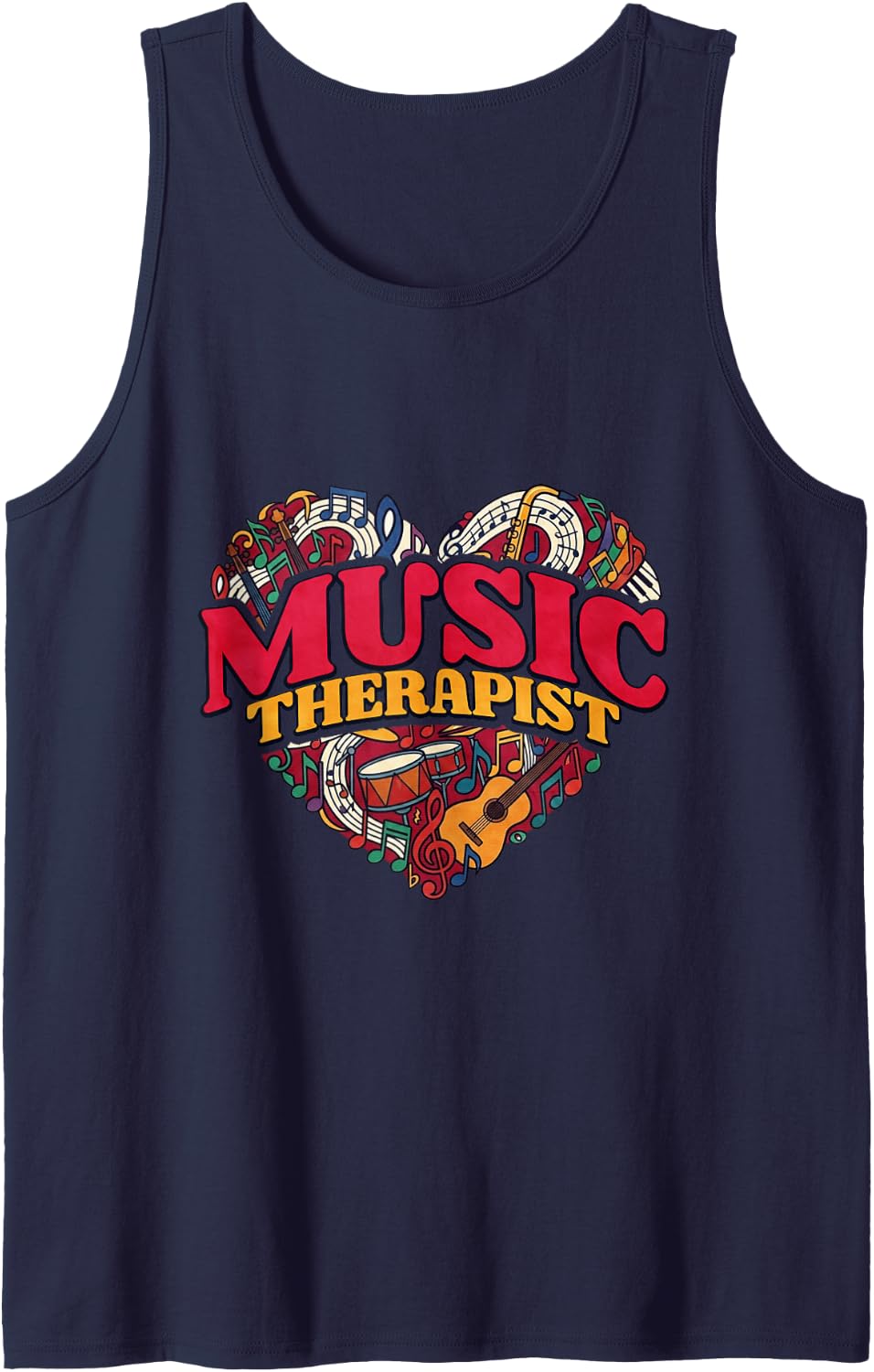 Music Therapy Therapist Tank Top - Navy Blue