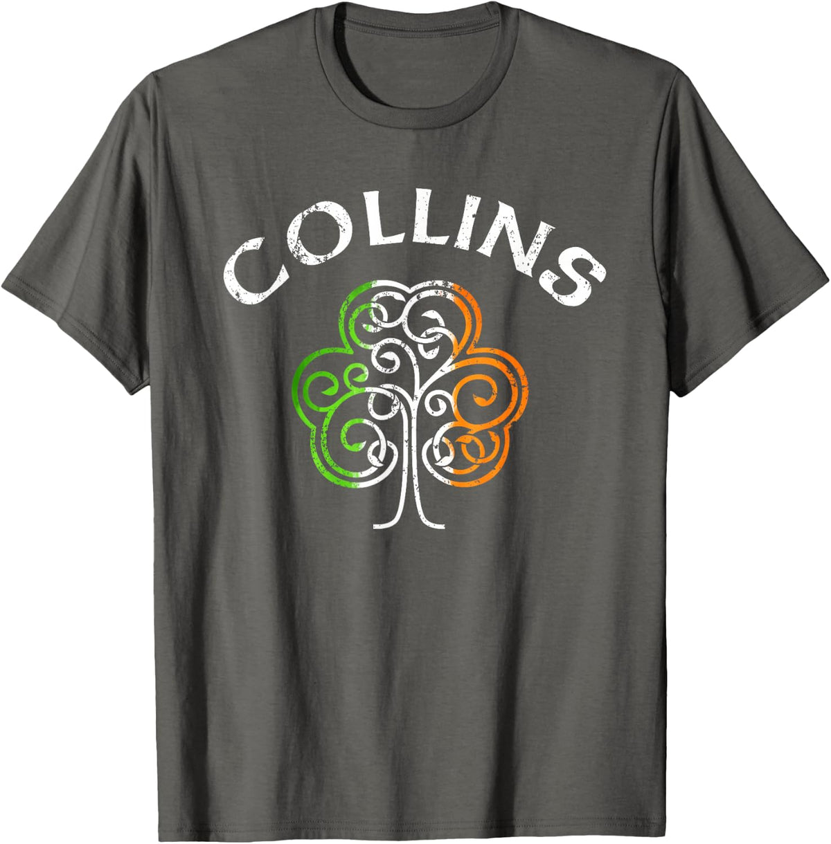Collins Irish Family Name T-Shirt - Asphalt Grey