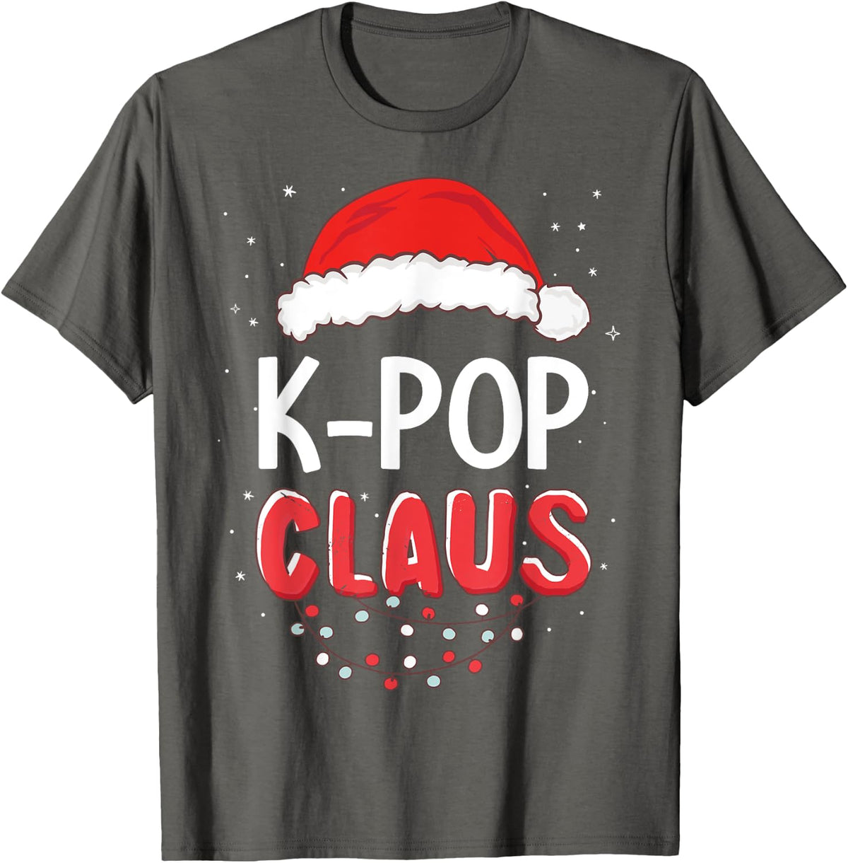K-Pop Santa Claus Christmas Matching Costume T-Shirt - Asphalt Grey