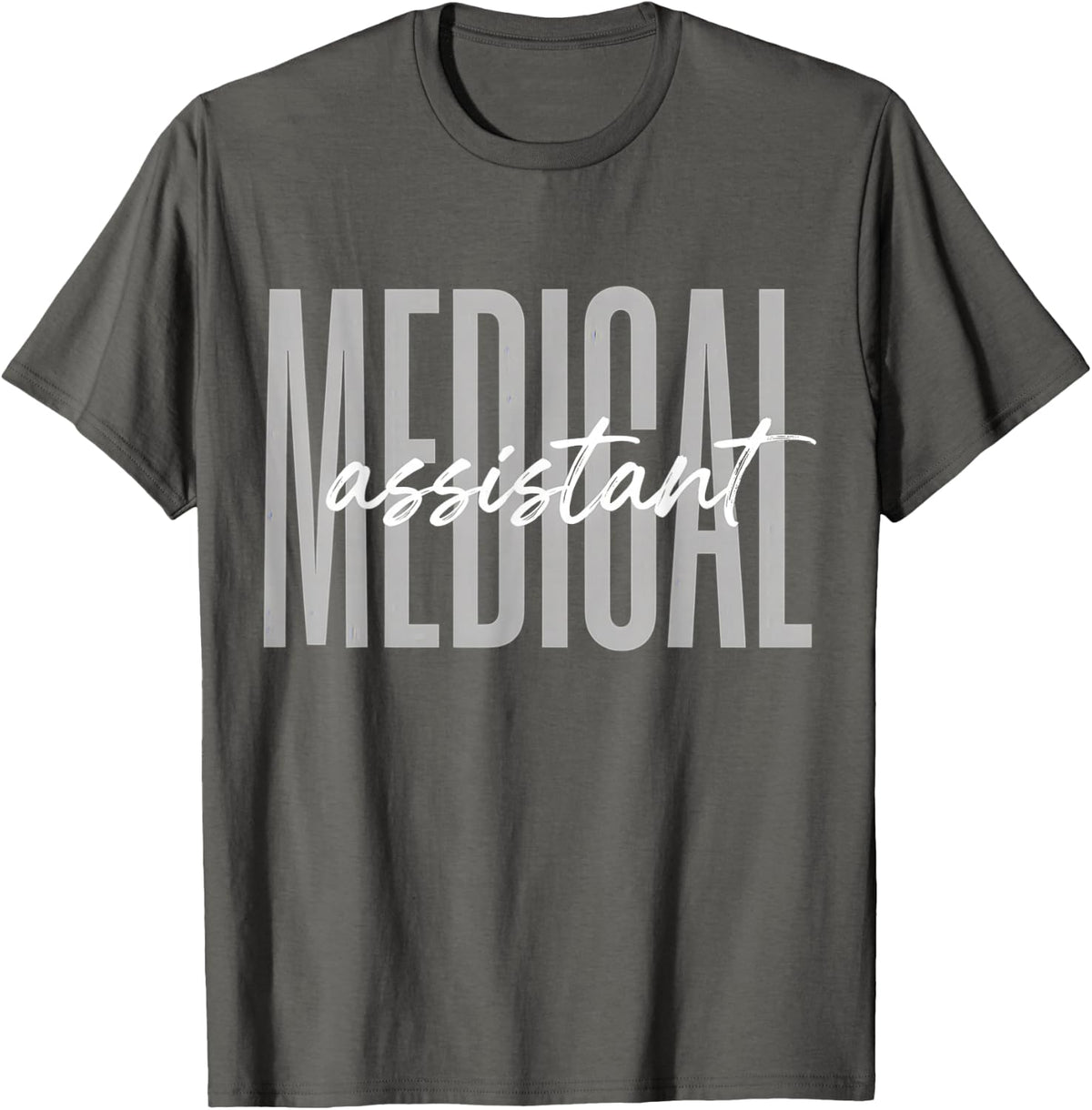 Certified CMA RMA Medical Assistant T-Shirt - Asphalt Grey