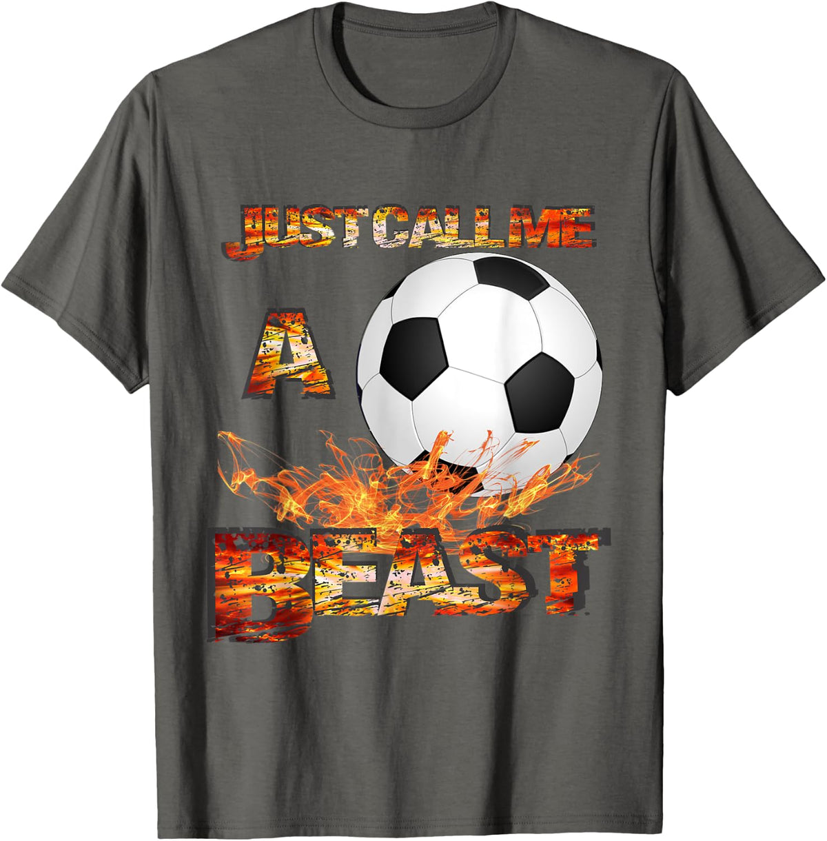Just call me a Soccer Beast! Best Team Player A-Game T-Shirt - Asphalt Grey