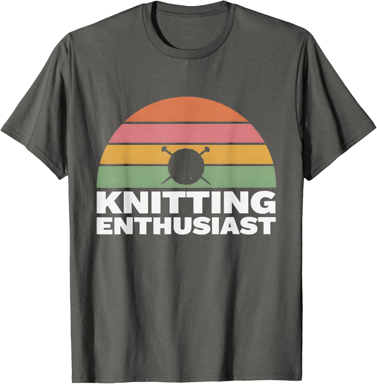 Knitter Knitting Retro T-Shirt - Asphalt Grey