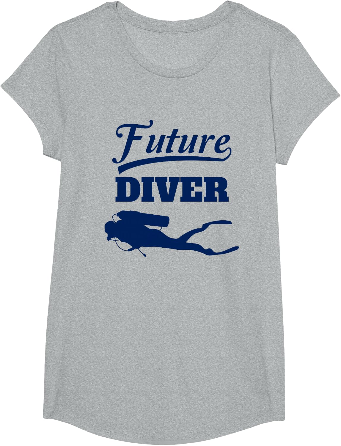 Future Diver T-Shirt Scuba Diving Tee For Kids T-Shirt - Girls Heather Grey