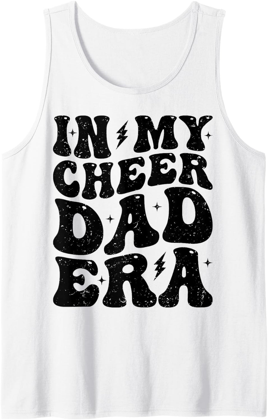 In My Cheer Dad Era Cheerleading Cheerleader Dad Tank Top - White