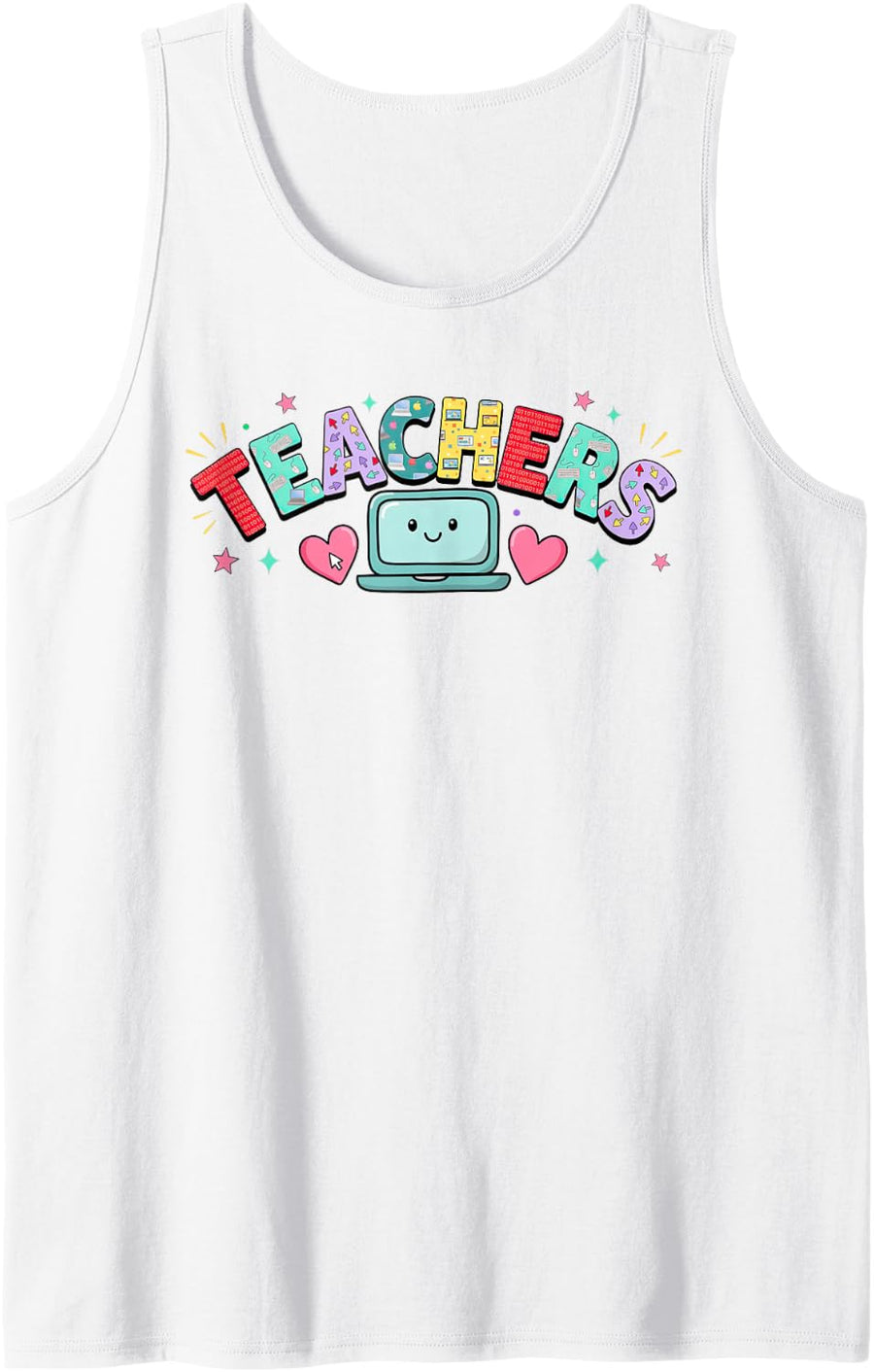 Computer Teacher Science Technology Computing Educator Sleeveless Tank Top - White