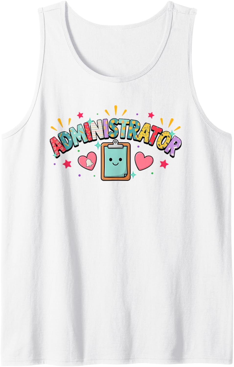 School Administrator Vice Principal Assistant Principal Sleeveless Tank Top - White