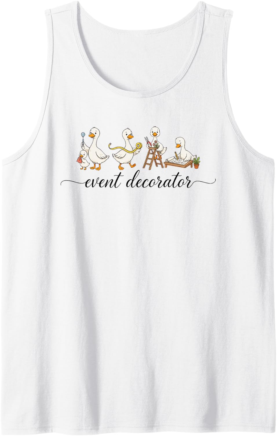 Event Decorator Party Stylist Designer Decorating Styling Sleeveless Tank Top - White