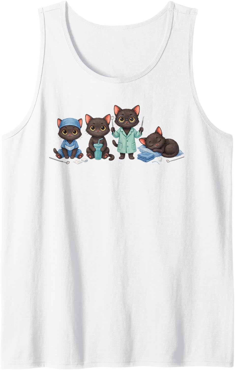 Oral Surgery Assistant Surgical Dental Nurse OMS Auxiliary Sleeveless Tank Top - White