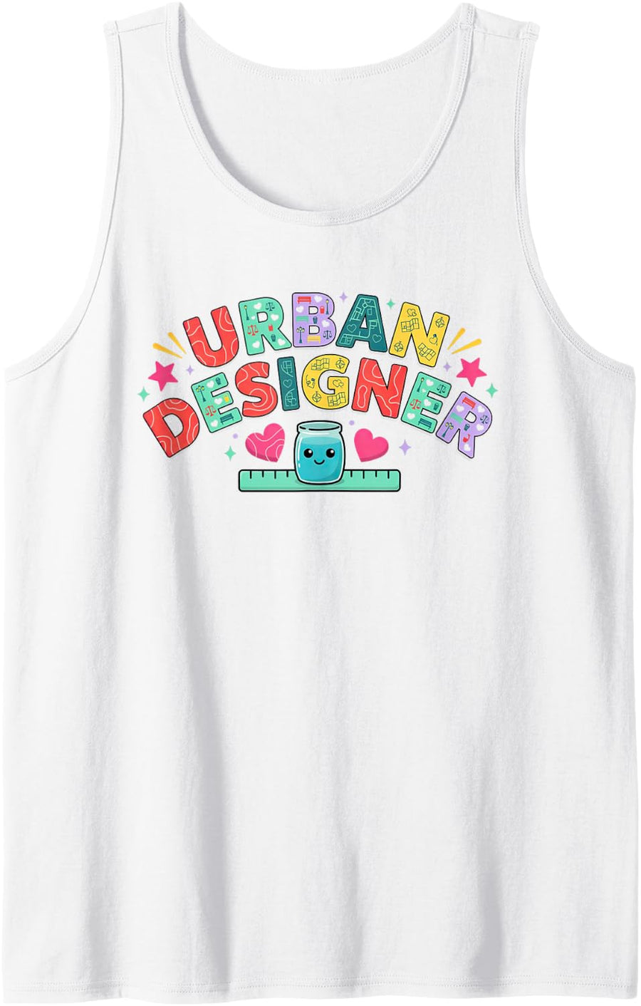 Urban Designer City Planner Town Planning Professional Sleeveless Tank Top - White