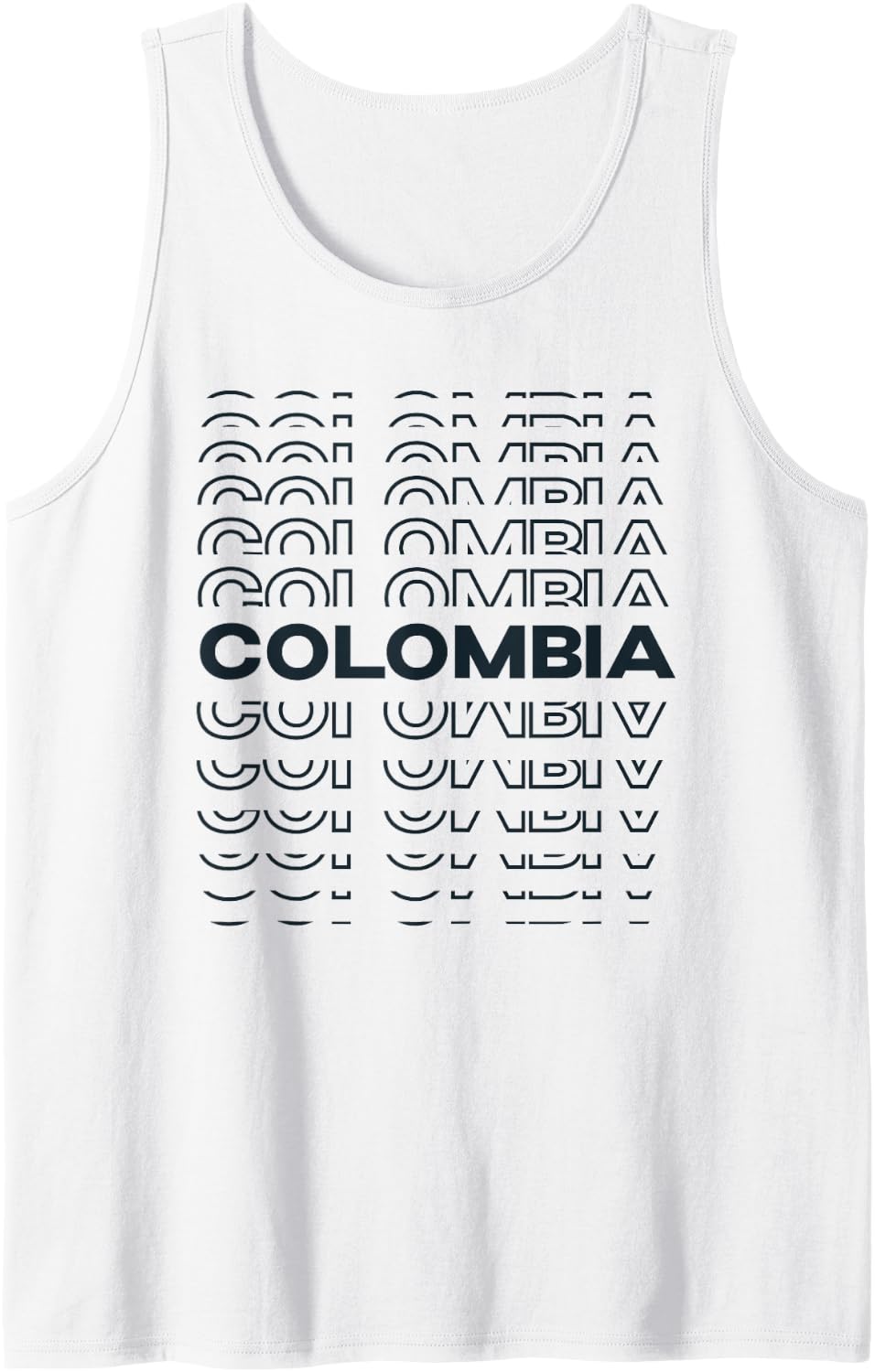 Minimalist Country - Modern Graphic Colombia Tank Top - White