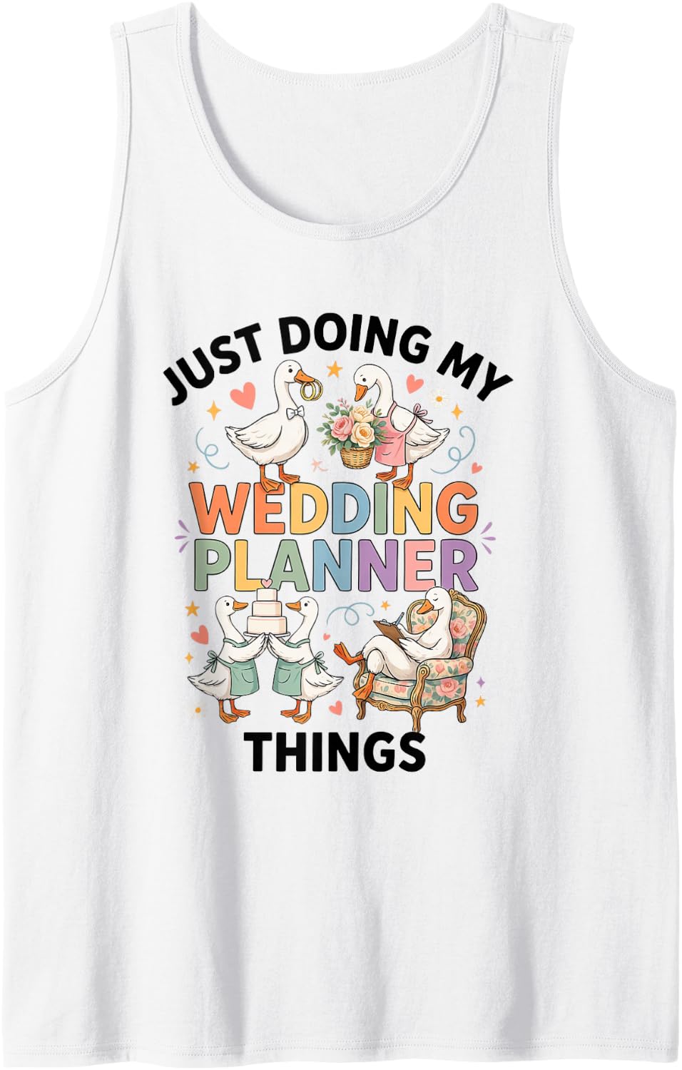 Wedding Planner Wedding Planning Coordinator Consultant Sleeveless Tank Top - White