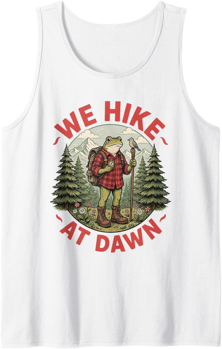 Hiking Hike Hiker Trekker Backpackers Outdoor Recreation Sleeveless Tank Top - White