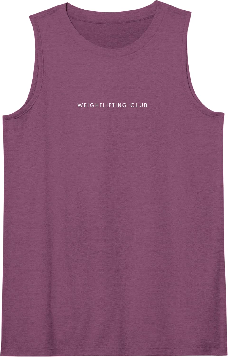 Weightlifting Club Funny Minimalist Saying Sleeveless Tank Top - Purple