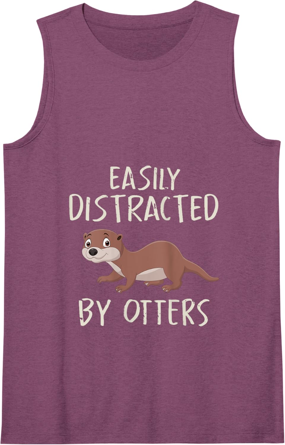 Funny Otters Lover Easily Distracted By Otters Tank Top - Purple