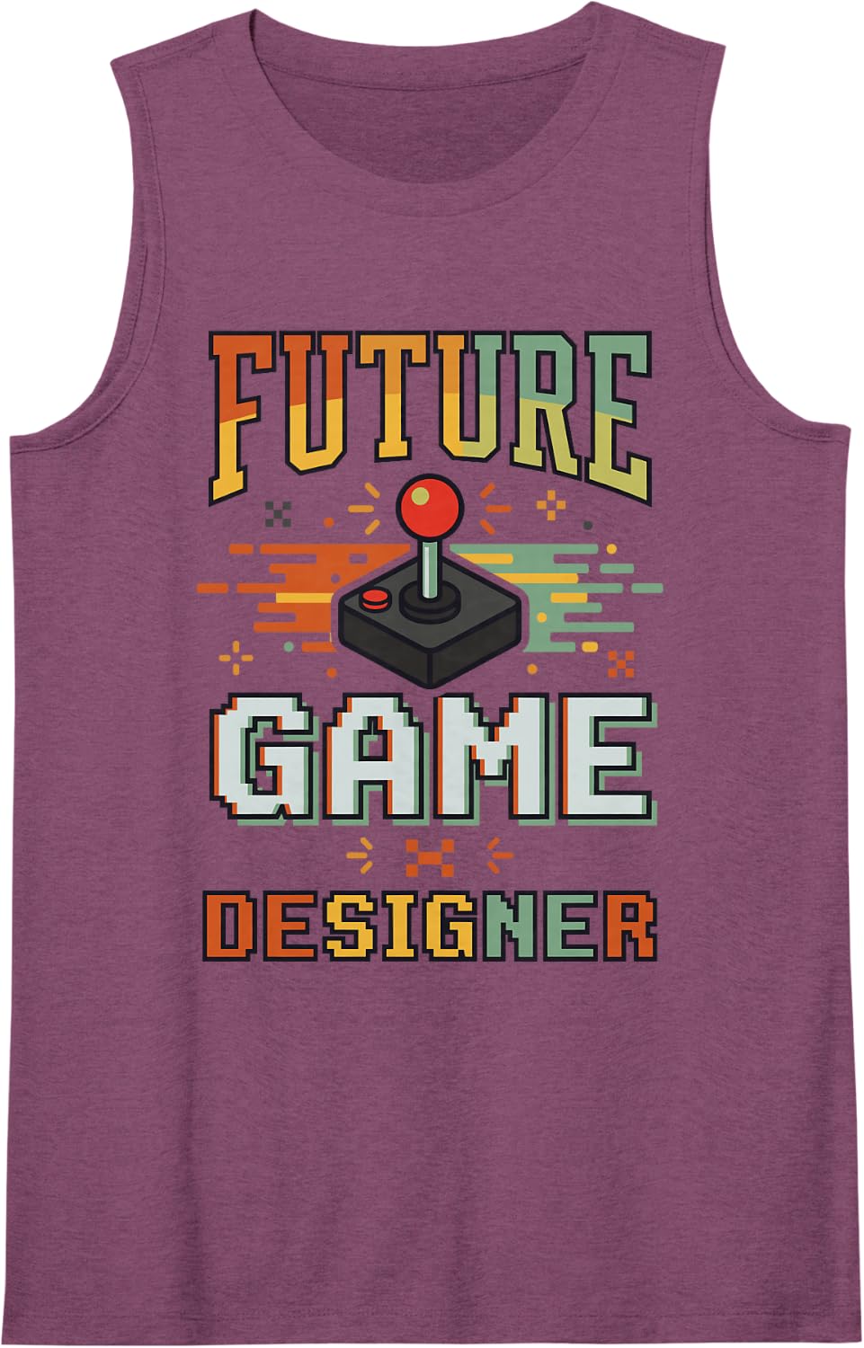 Future Game Designer Retro Gaming Joystick Sleeveless Tank Top - Purple